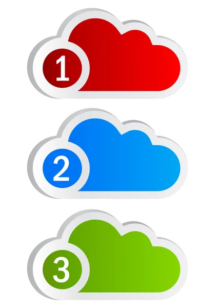 Numbered cloud shapes — Stock Photo, Image