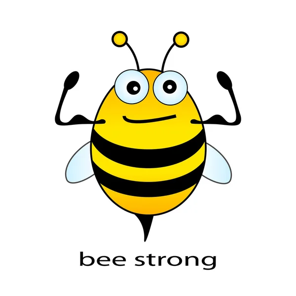 Abeja fuerte — Vector de stock