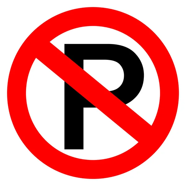 Nessun segno vettore di parcheggio — Vettoriale Stock