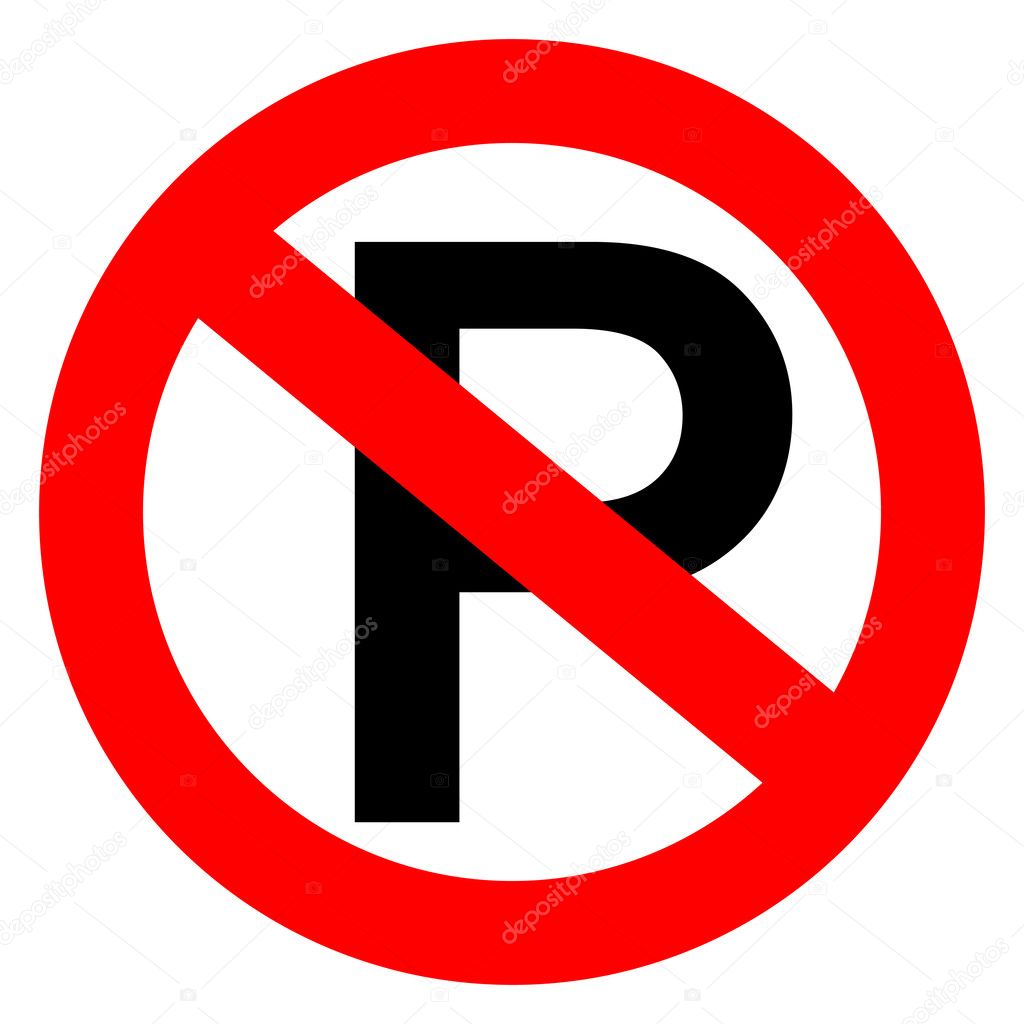 No parking sign, vector illustration