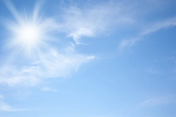 Blue sky with sun — Stock Photo, Image