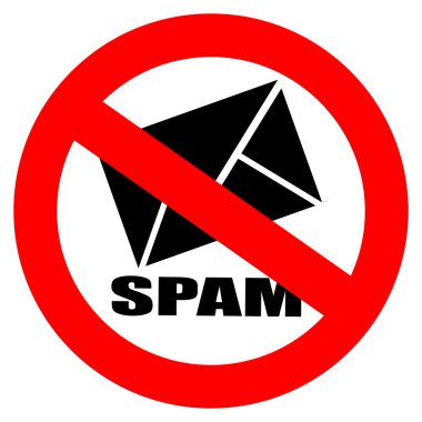 No spam vector sign clipart