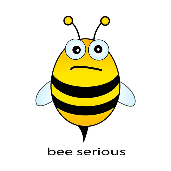 Bee serius - Stok Vektor