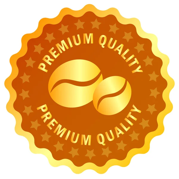 Etiqueta de qualidade premium café — Vetor de Stock