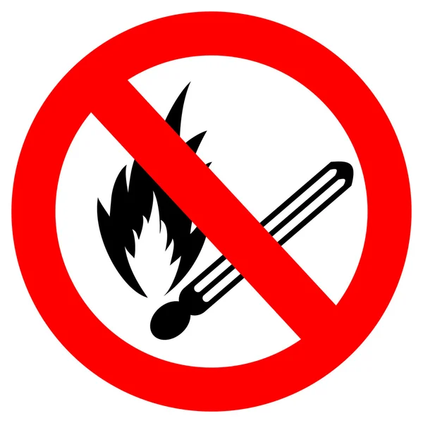 No fire vector sign — Stock Vector