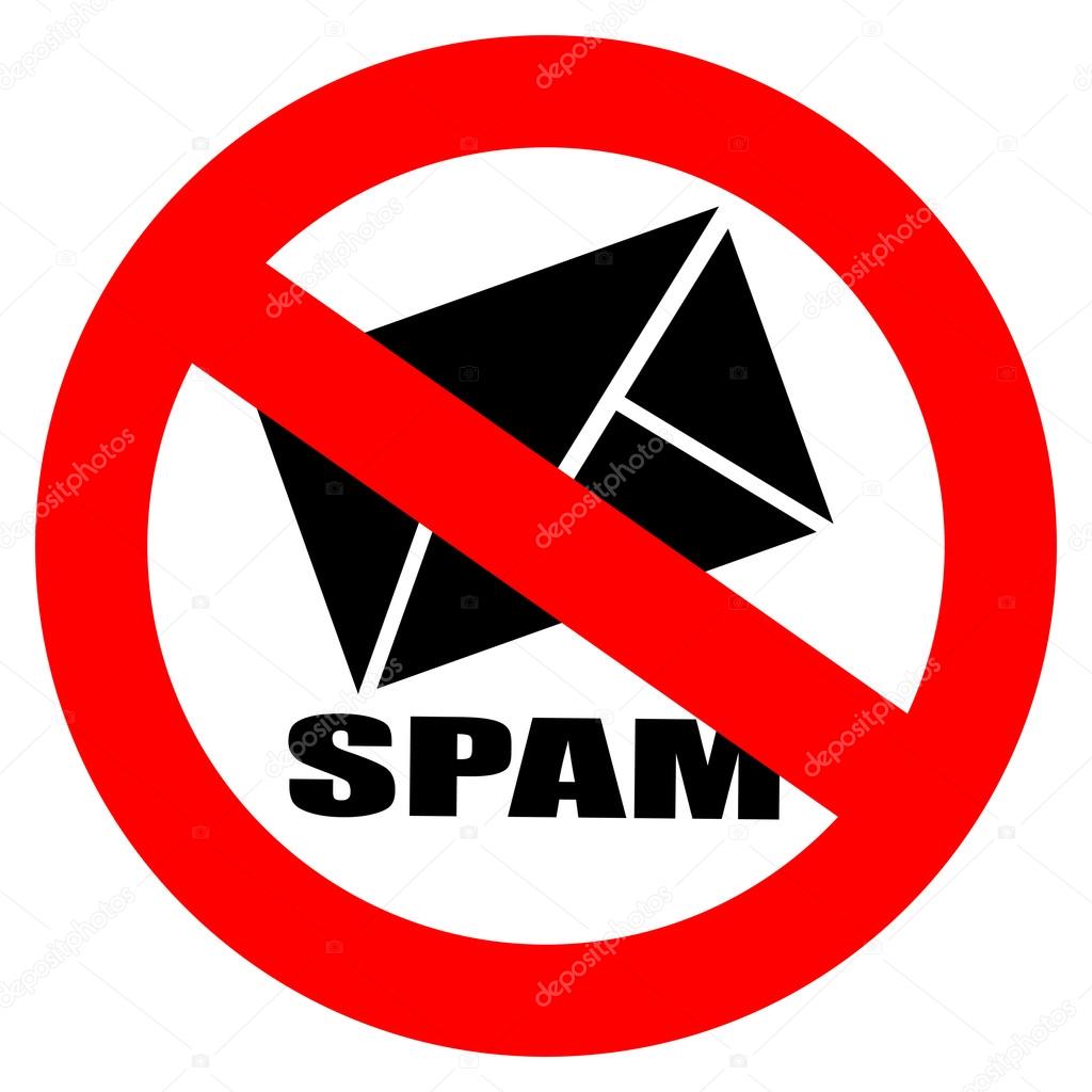 No spam vector sign