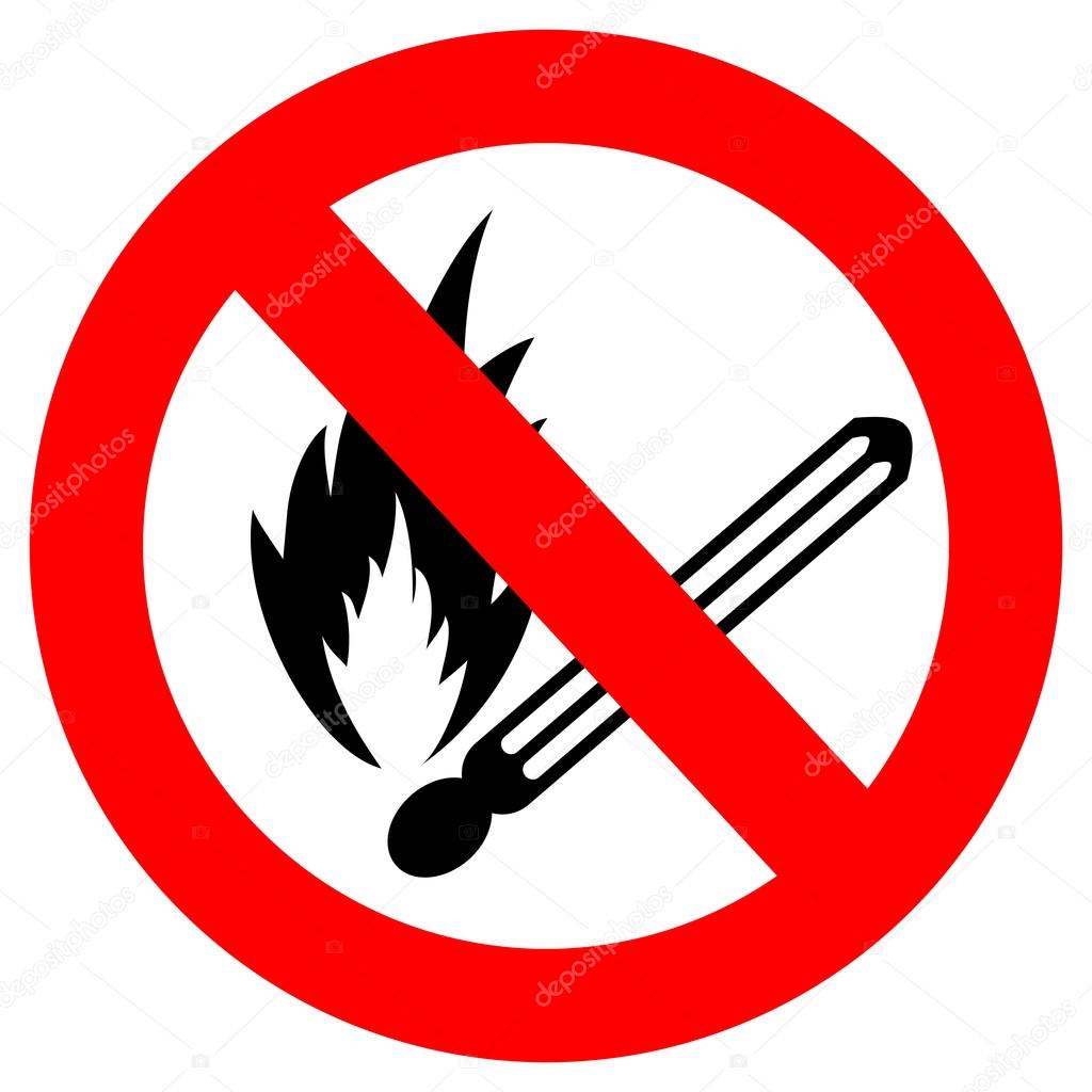 No fire vector sign