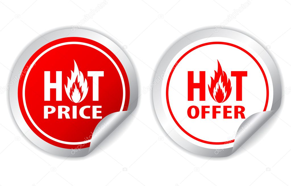 Hot offer vector stickers