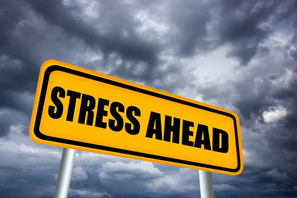 Estrés por delante Signo — Foto de Stock