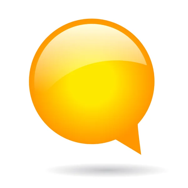 Orange round speech bubble — Stock Vector