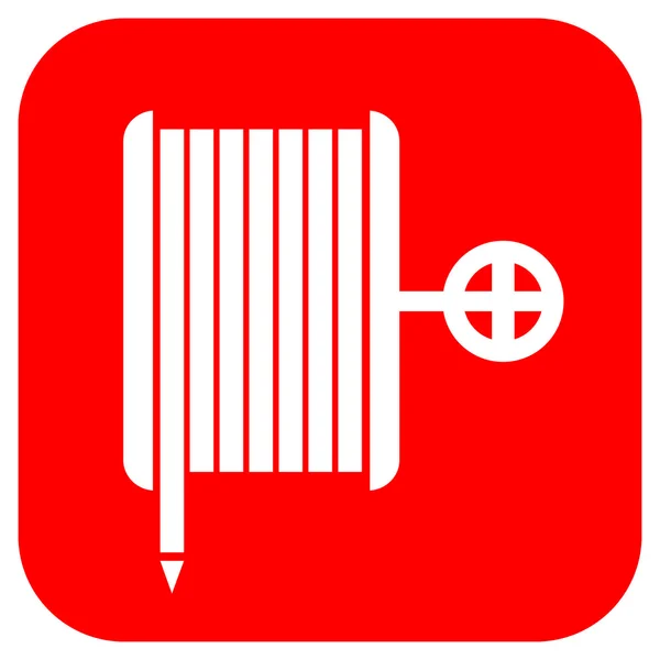 Enrouleur de tuyau d'incendie signe — Image vectorielle