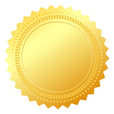 Blank gold medal clipart