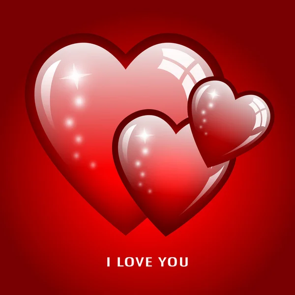 I love you romantic card — Stock Vector