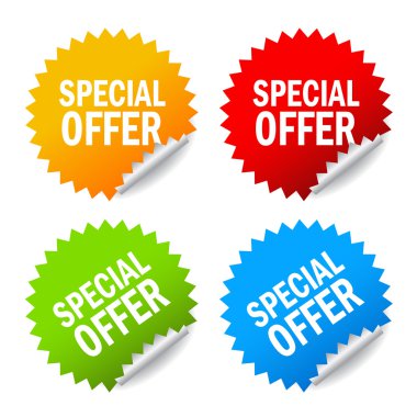 Vector special offer labels