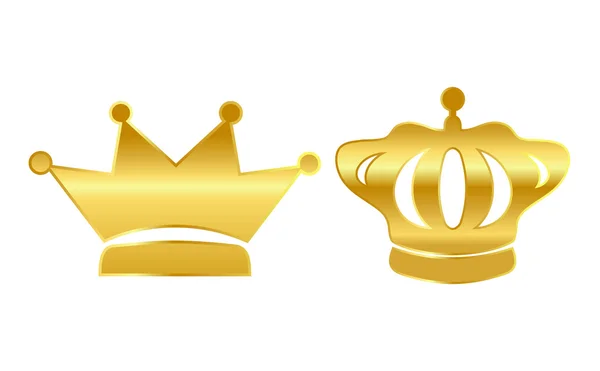 Vector gold crowns — Stock Vector