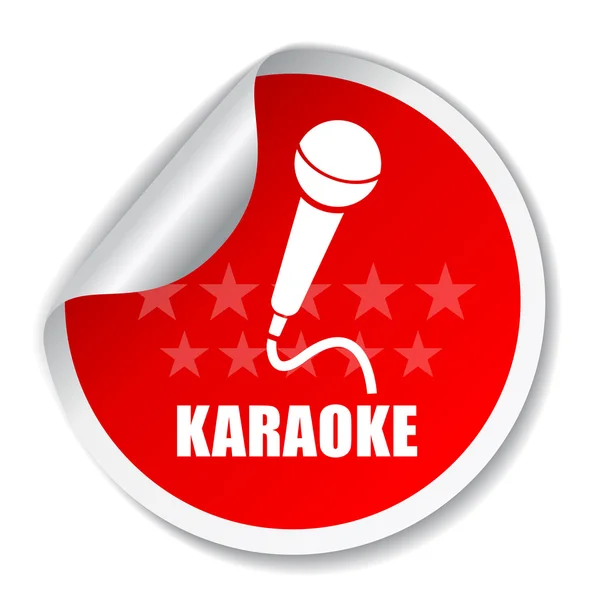 Karaoke vector label — Stock Vector