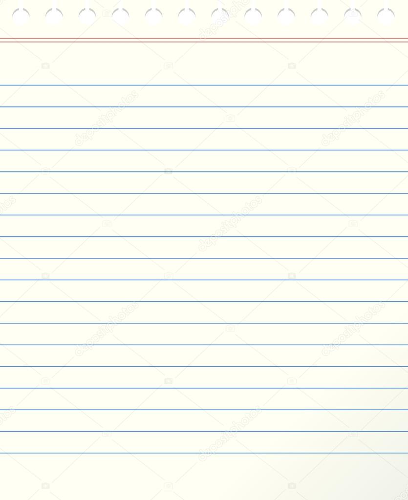 Blank lined paper