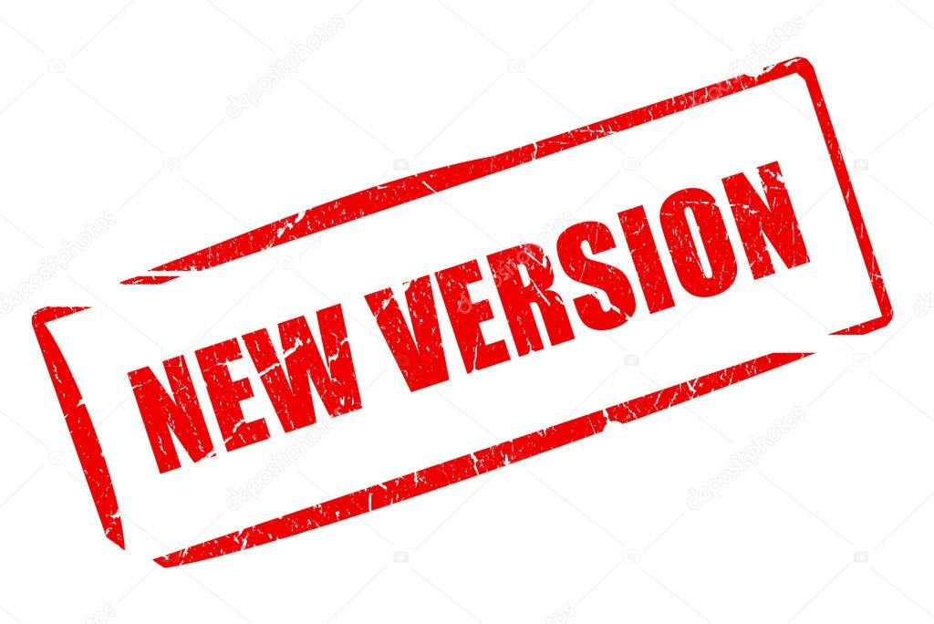 New version stamp isolated on white