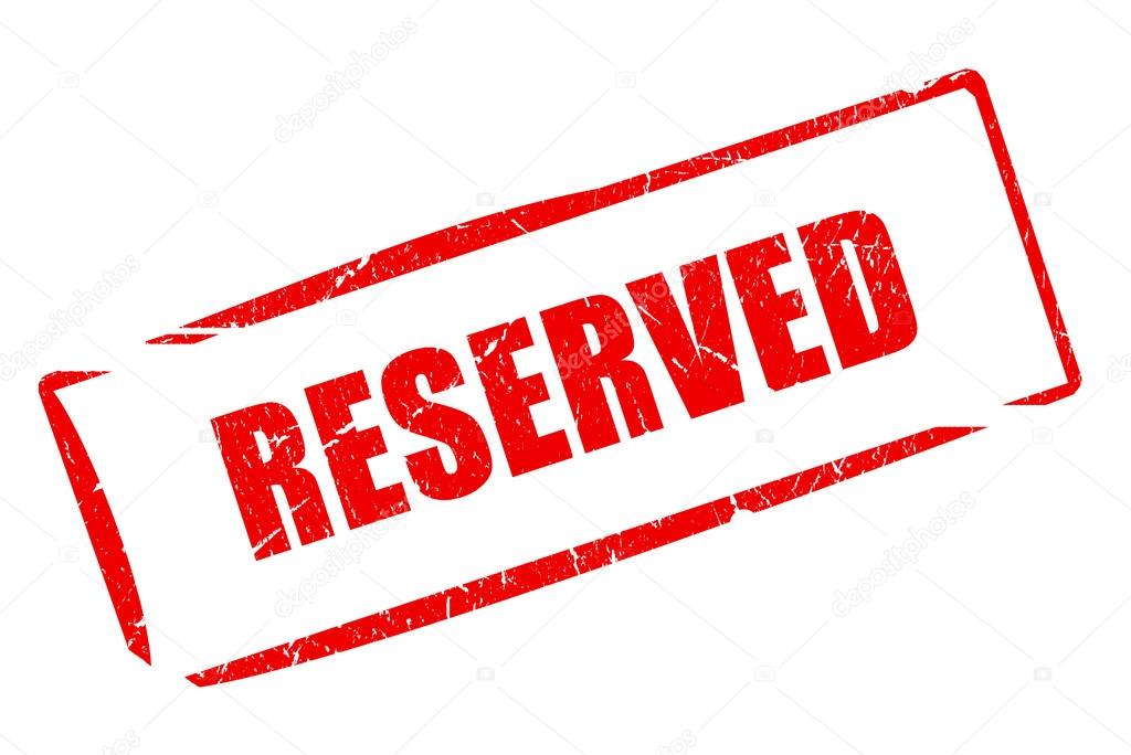 Reserved stamp illustration