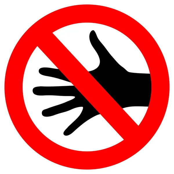 Vector do not touch sign — Stock Vector