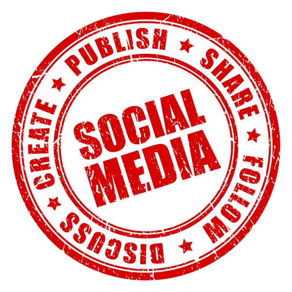 Sociale media vector stempel — Stockvector