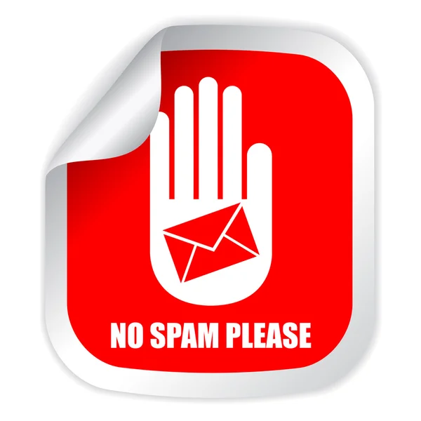 Nem spam — Stock Vector