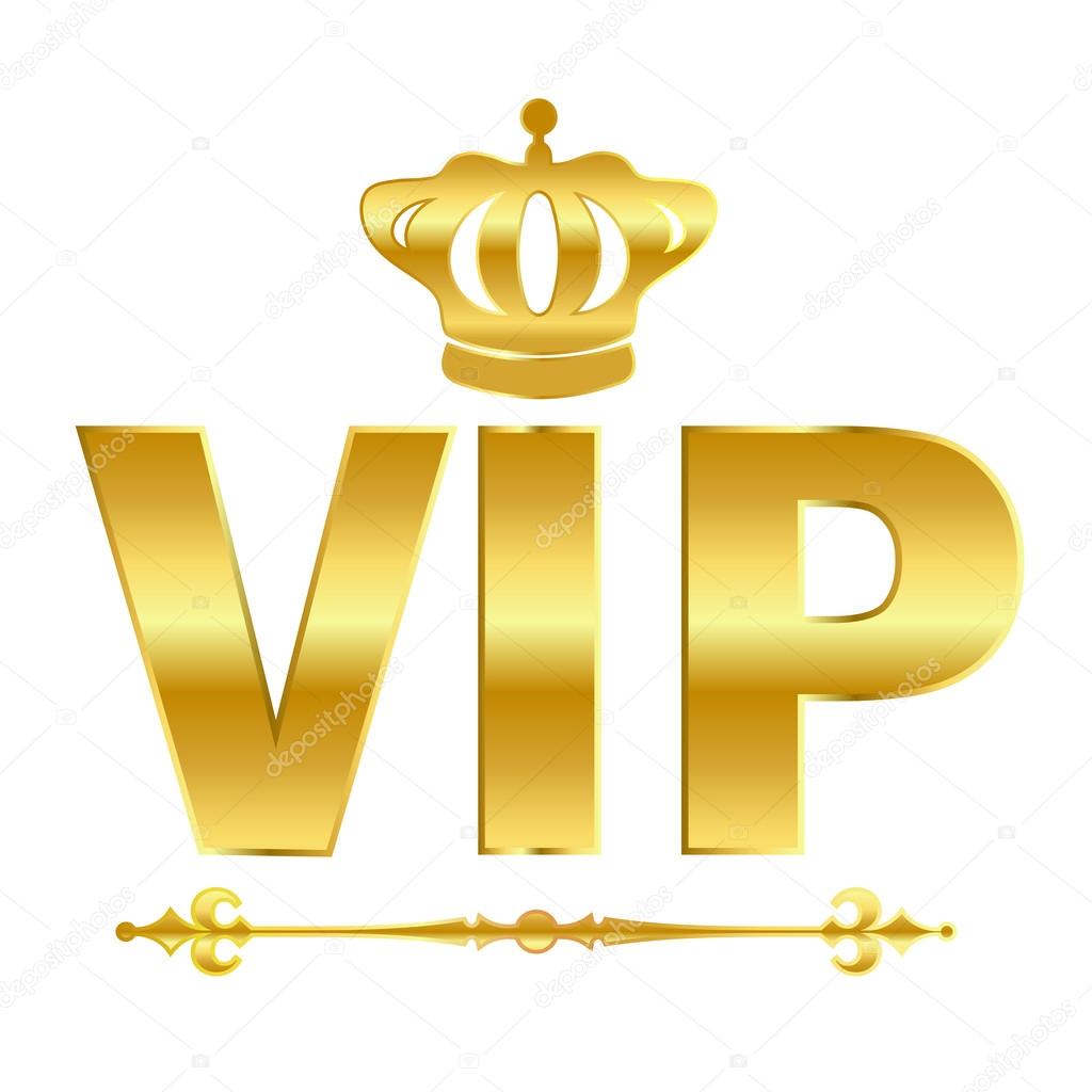 Vip golden vector symbol