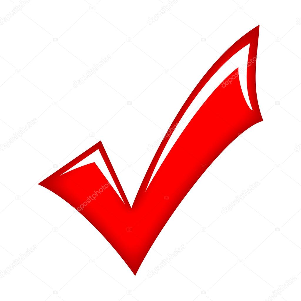Vector red check mark