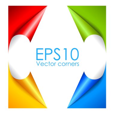 vektör kağıt köşeleri