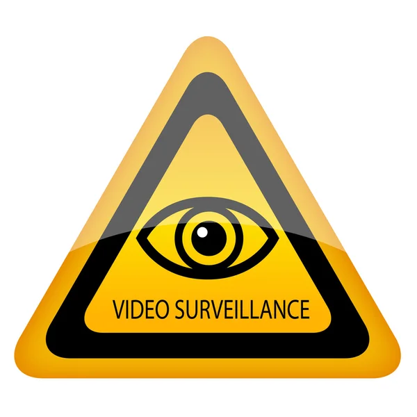 Videobewakingsteken — Stockvector
