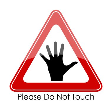 Please do not touch clipart