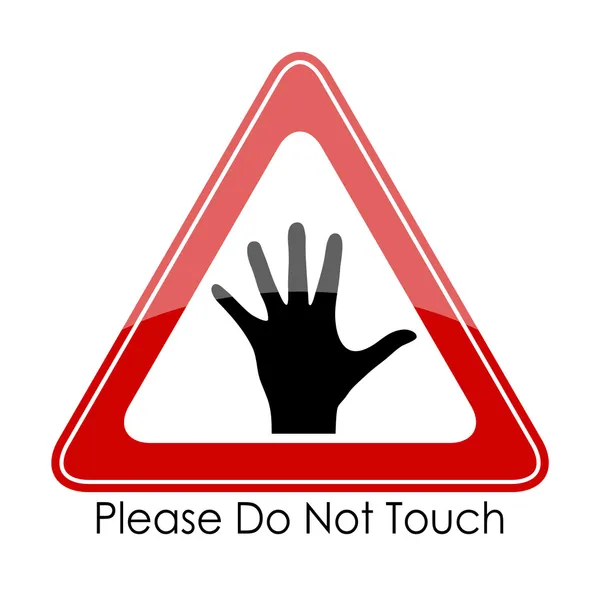 Please do not touch — Stock Vector