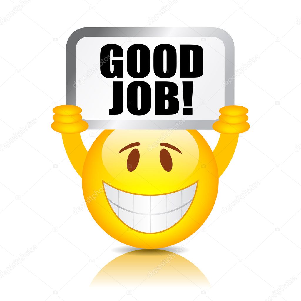Vector good job smiley illustration