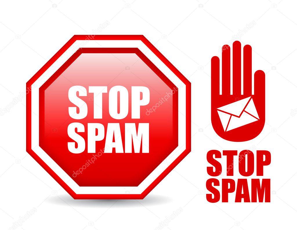 Stop spam sign