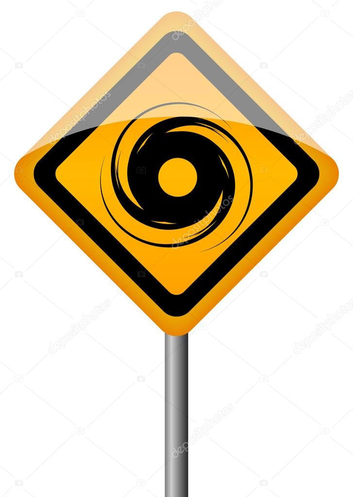 Hurricane vector sign isolated on white