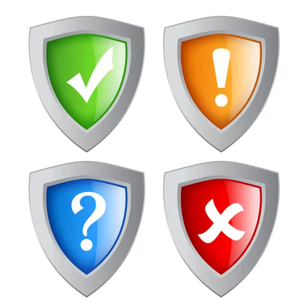 Vector shields set — Stock Vector