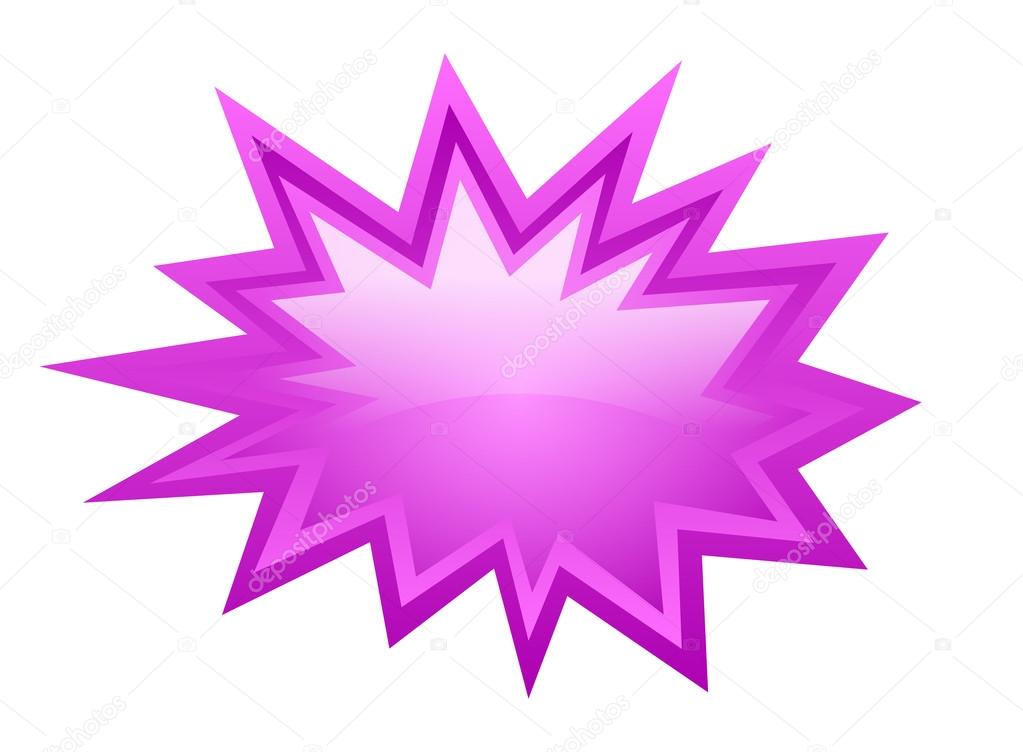 Pink burst vector icon