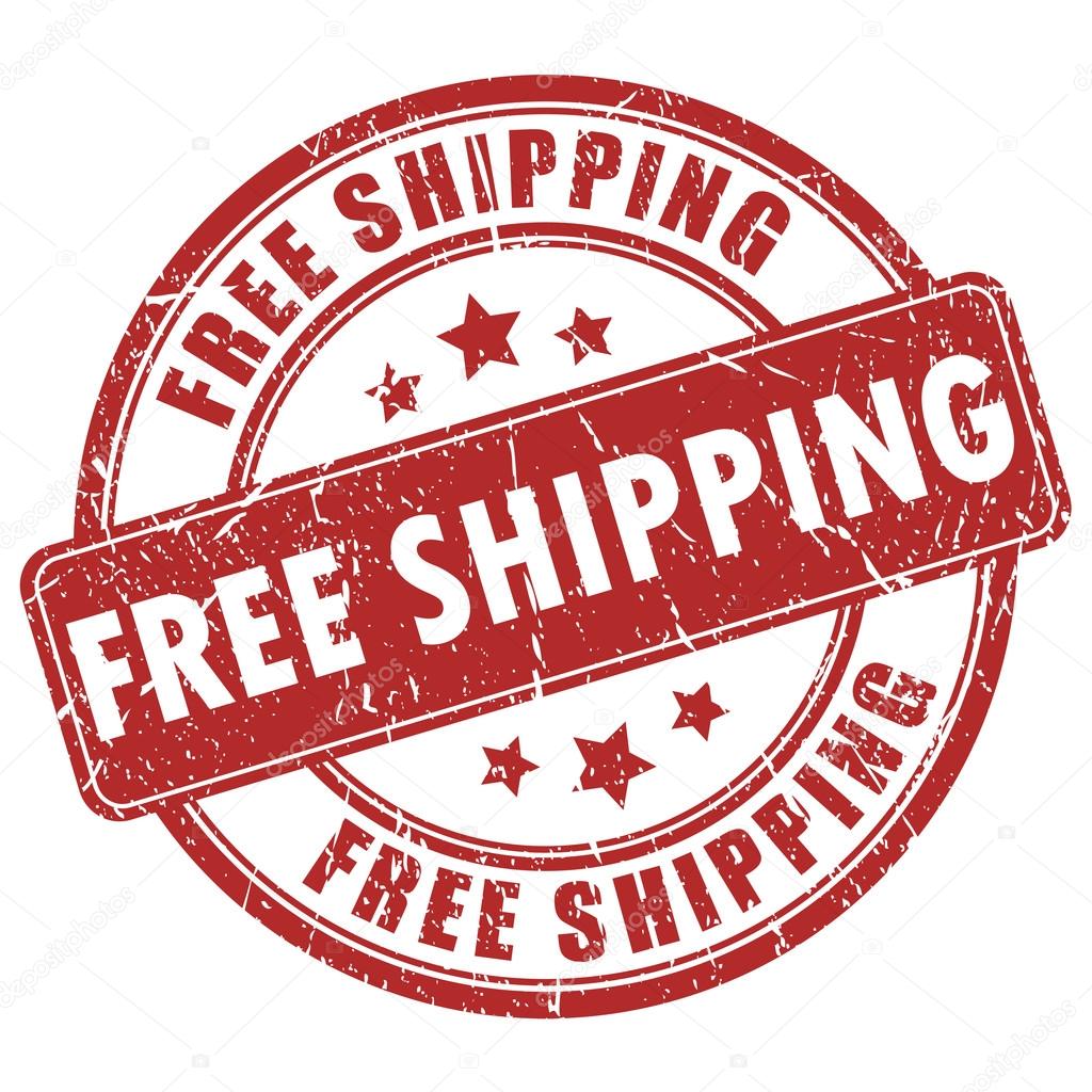 Vector free shipping stamp