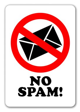 No spam sign clipart