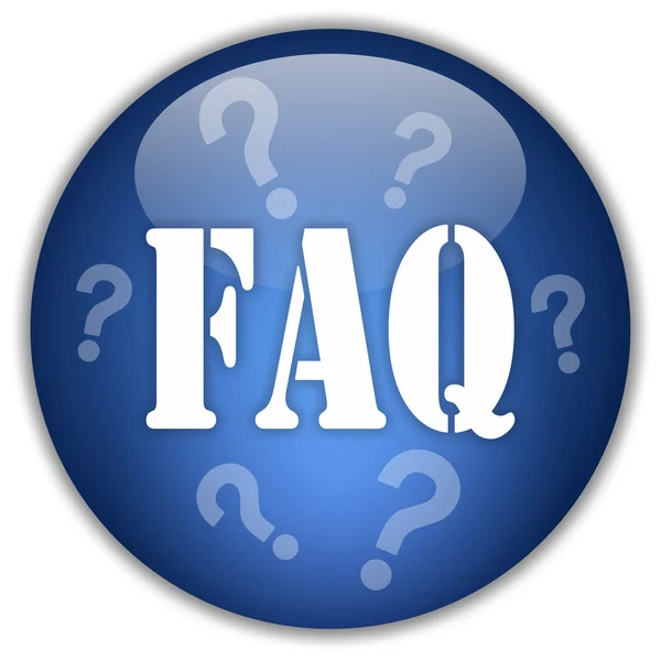 FAQ knop — Stockfoto