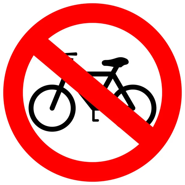Vektorschild kein Fahrrad — Stockvektor