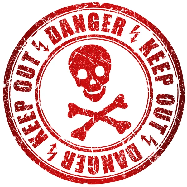 Danger stamp — Stock Photo, Image