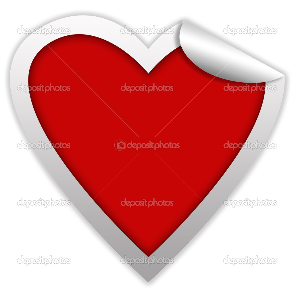 Heart sticker illustration