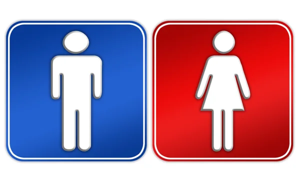 Man and woman signs — Stock Photo, Image