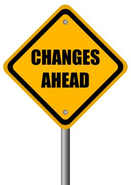 Changes ahead sign clipart