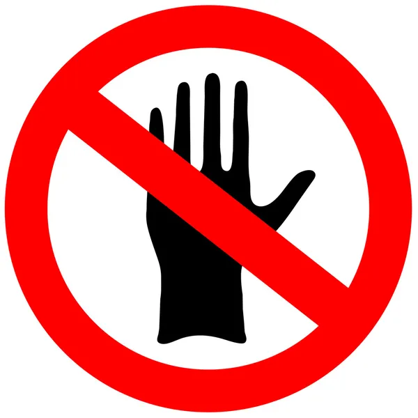 Do not touch sign — Stock Photo, Image