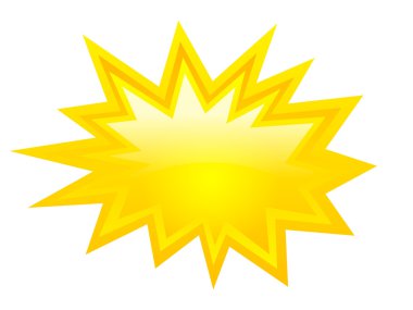 Yellow bursting icon clipart