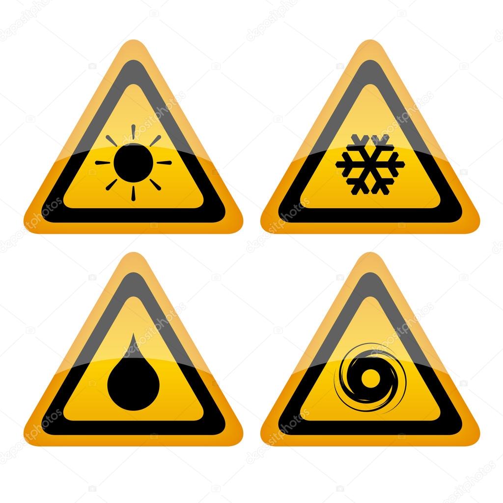 Vector weathers icons isolated on white