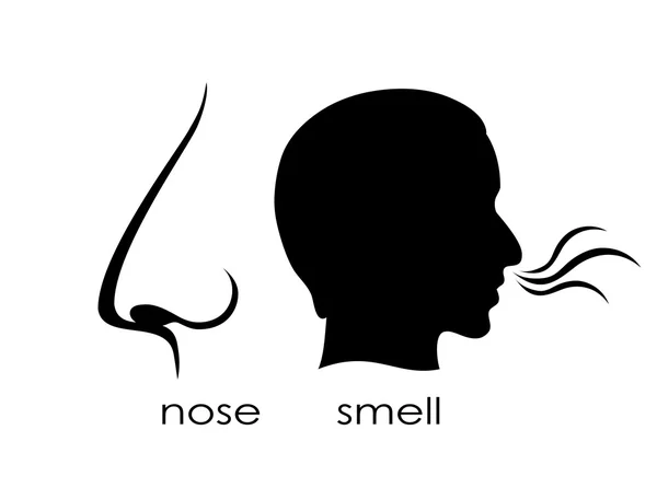 Senso dell'olfatto simbolo — Vettoriale Stock