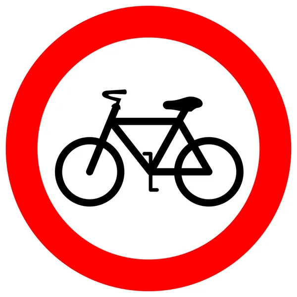 Vector no bicycle sign — Stock Vector